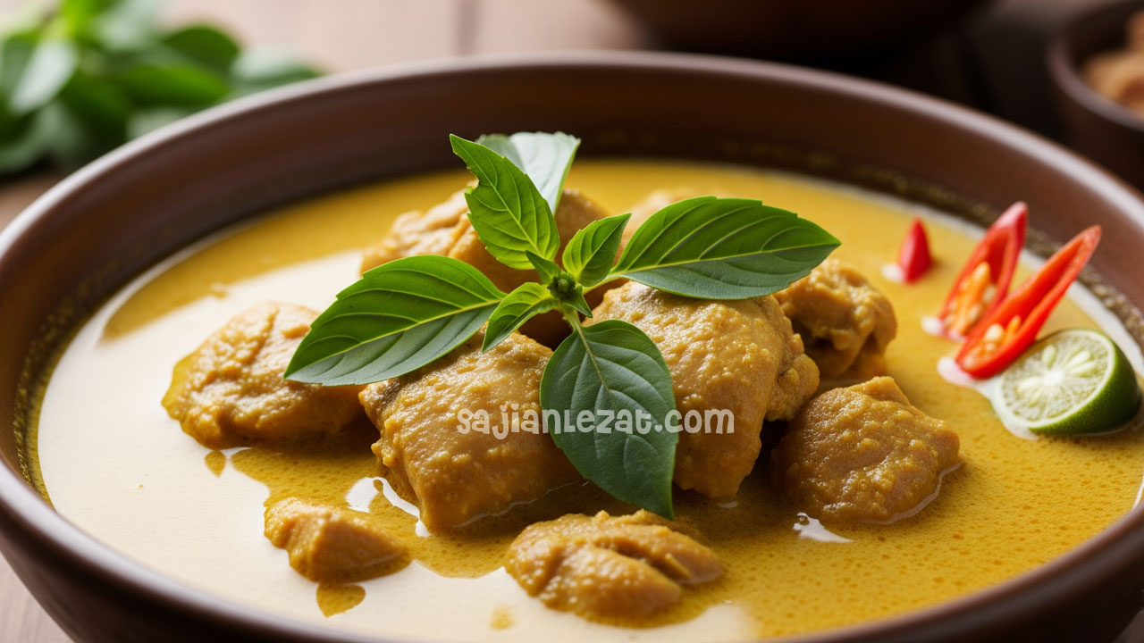 Foto Resep Ayam Kuah Santan Kemangi Lezat dan Aromatik