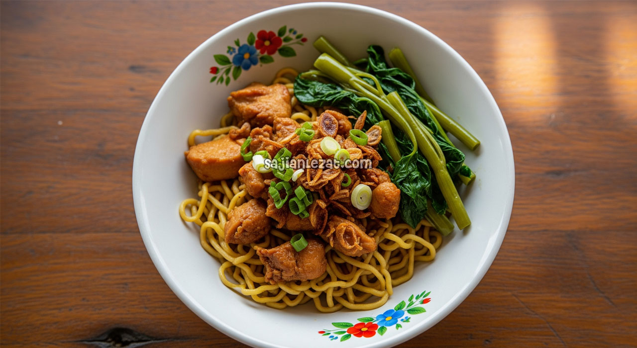 Foto Resep Mie Ayam Kangkung Enak Banget Cocok untuk Ide Jualan