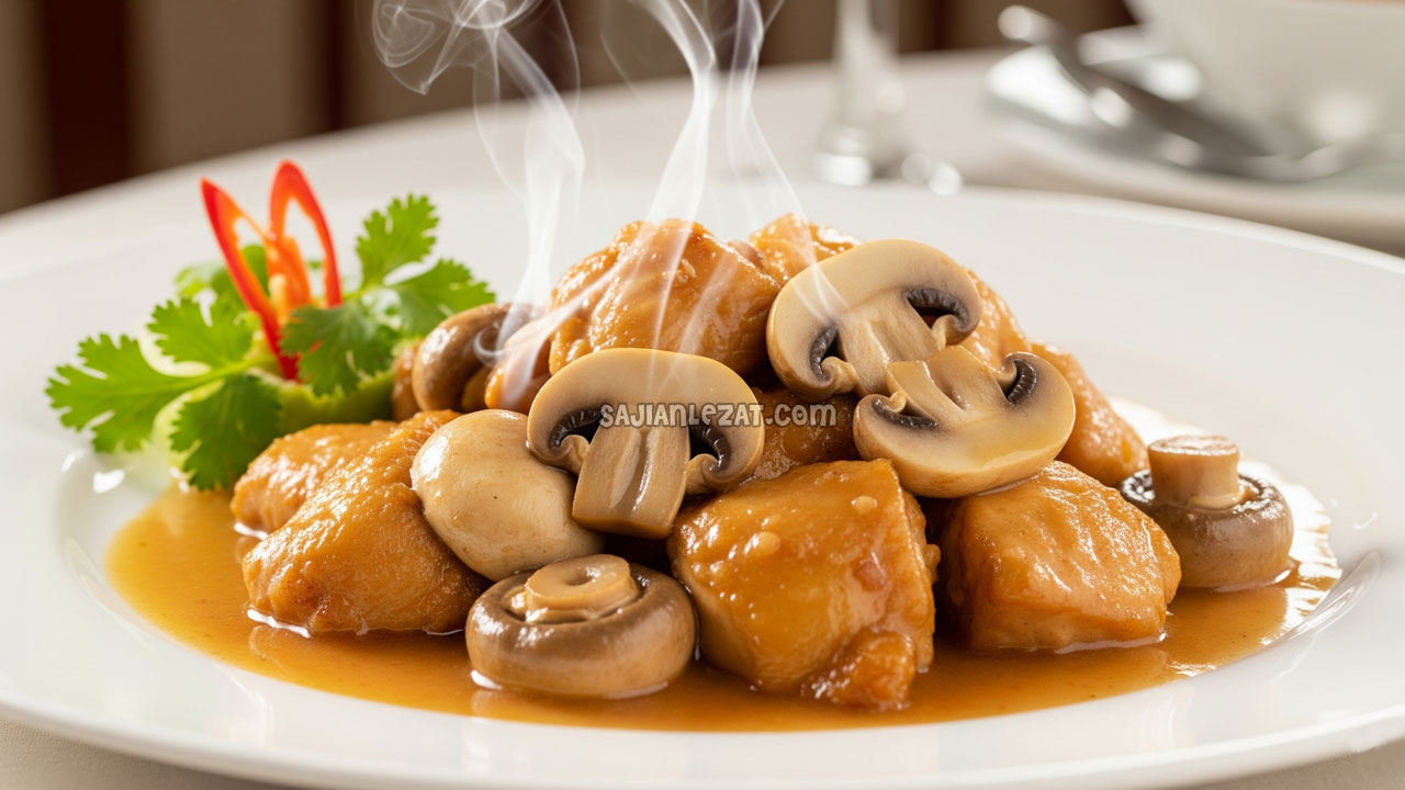 Foto Resep Ayam Masak Jamur Lezat dan Bergizi