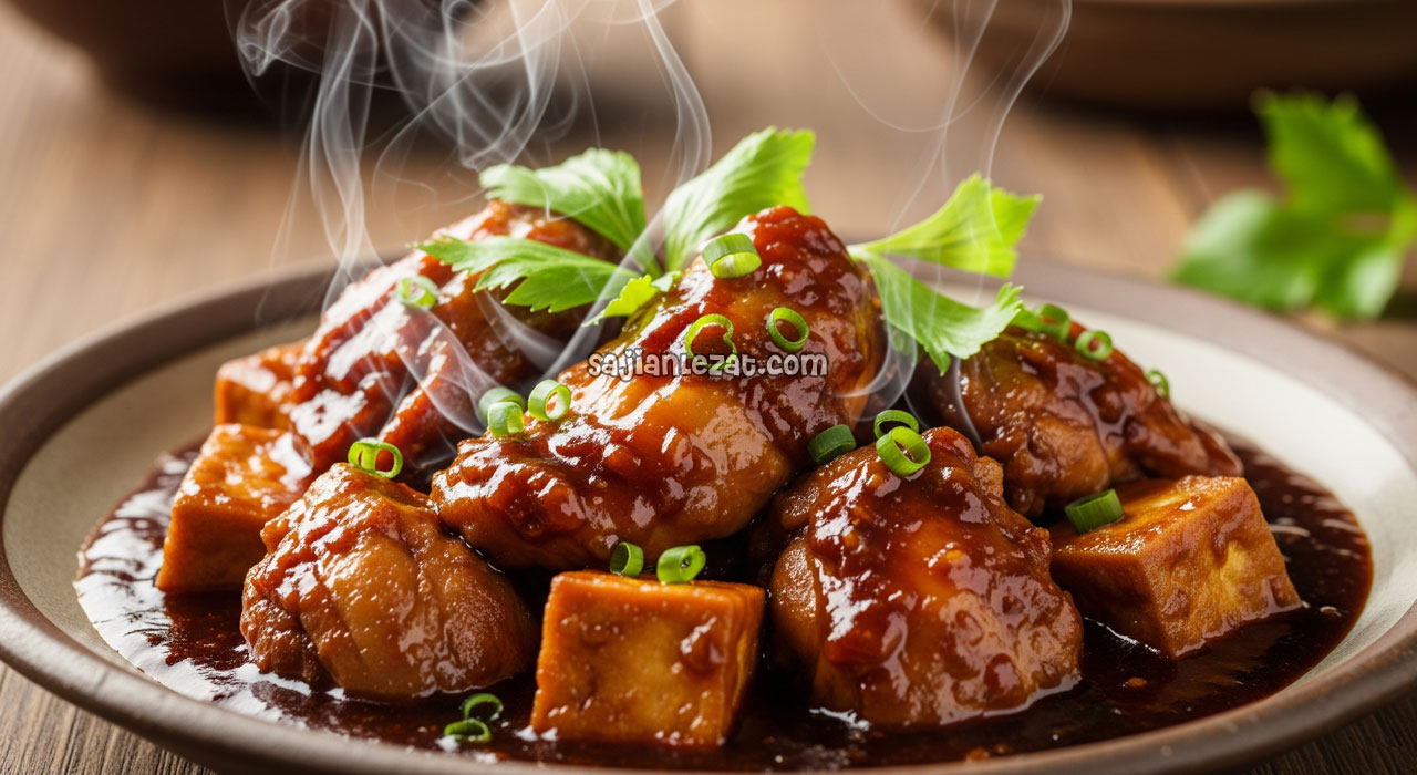 Foto Resep Ayam dan Tahu Masak Kecap Manis Gurih