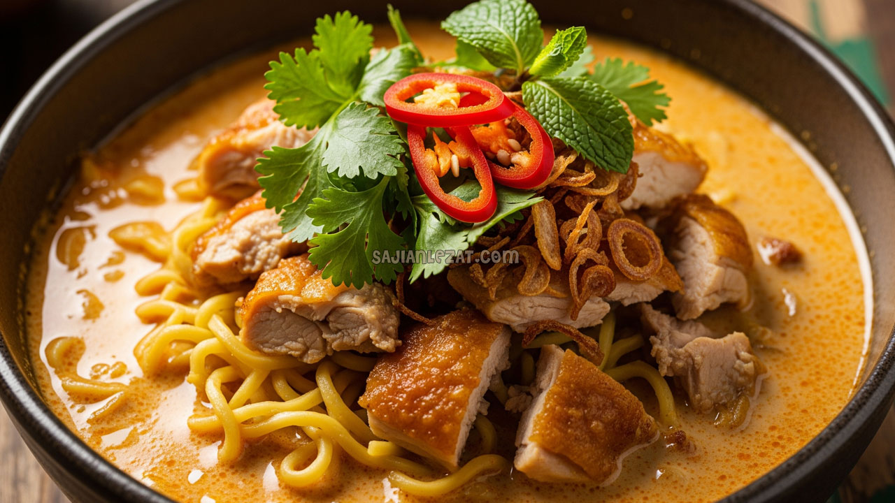 Foto Resep Mie Laksa Ayam Praktis dan Lezat
