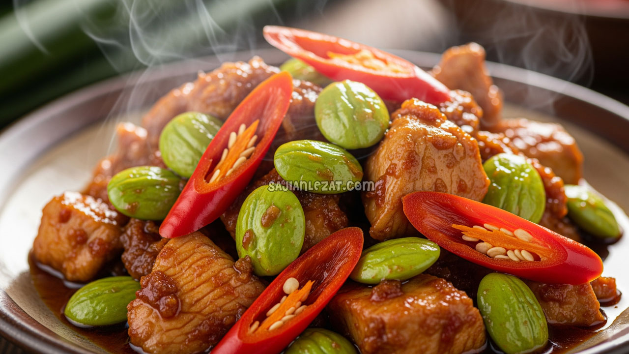 Foto Resep Tumis Ayam Petai Pedas dan Gurih