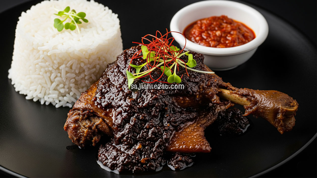 Foto Resep Bebek Bumbu Hitam Khas Madura dengan Cita Rasa Kuat