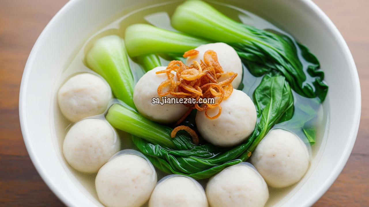 Foto Resep Bakso Ikan Tenggiri Bok Coy, Kenyal dan Segar untuk Keluarga