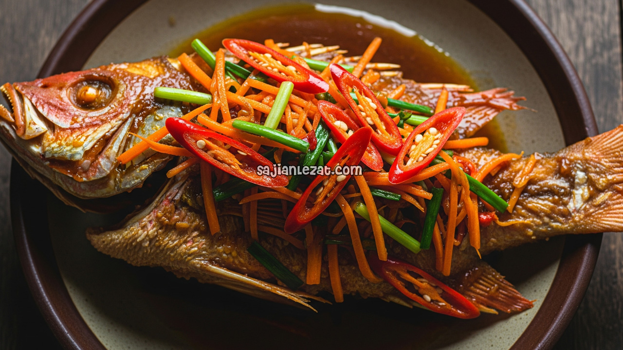 Resep Ikan Kakap Siram Tumisan, Praktis dan Lezat ala Rumahan