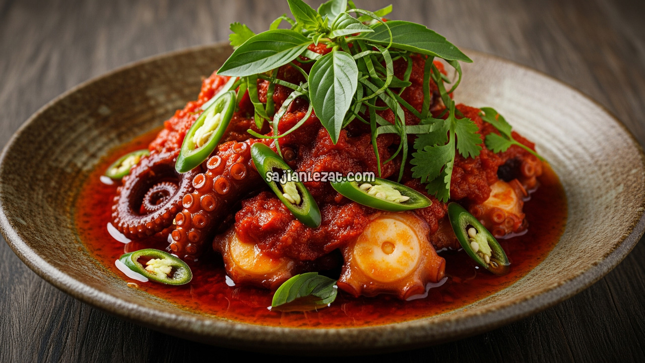 Foto Resep Sambal Gurita Pedas, Gurih dan Bikin Nagih