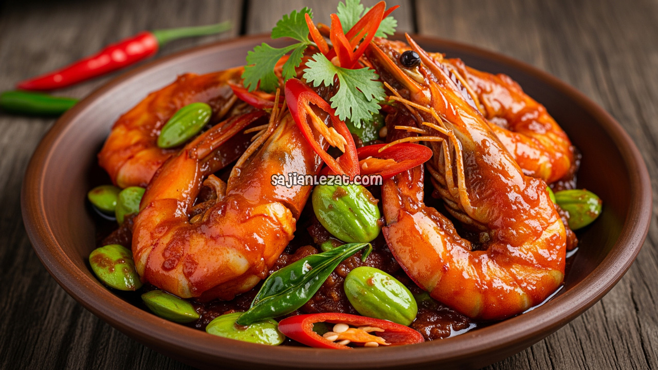 Foto Resep Sambal Goreng Udang Campur Petai, Gurih dan Nikmat