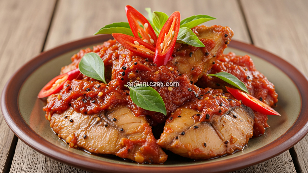 Foto Resep Ikan Tongkol Sambal Tomat Lada Hitam, Pedas dan Lezat