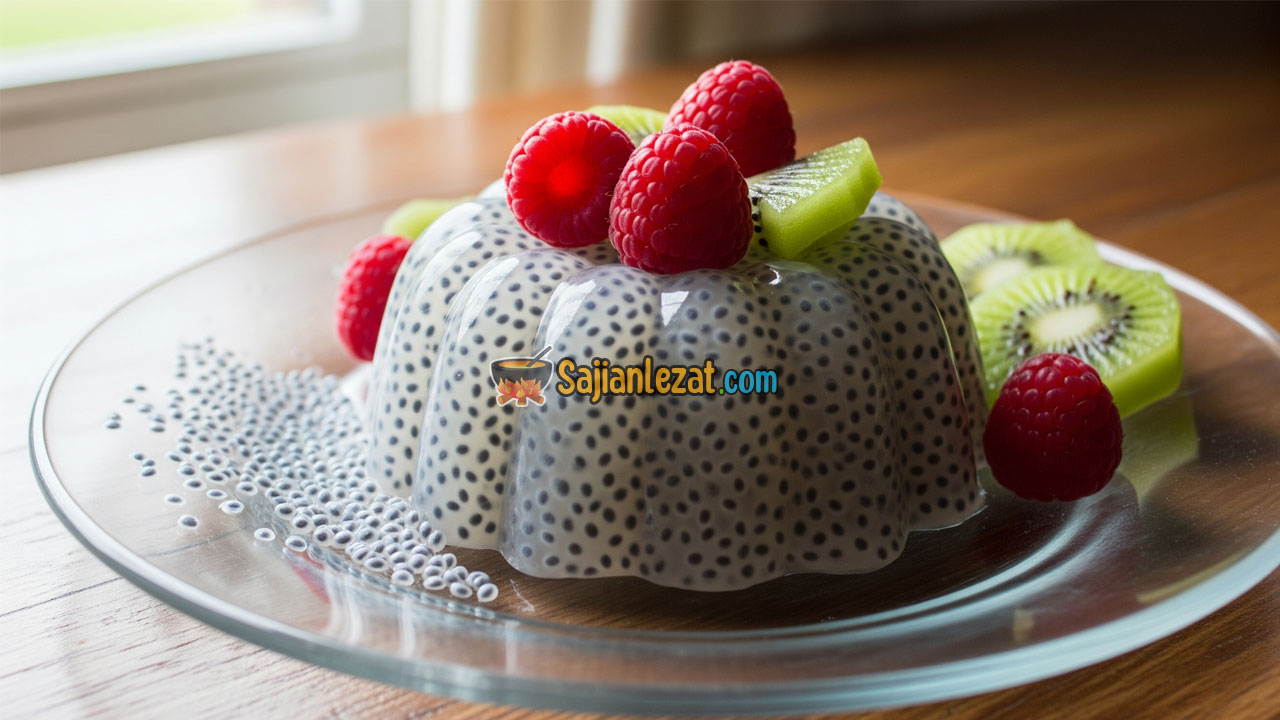 Foto Cara Membuat Puding Biji Selasih Segar dan Unik, Camilan Dingin Anti Gagal