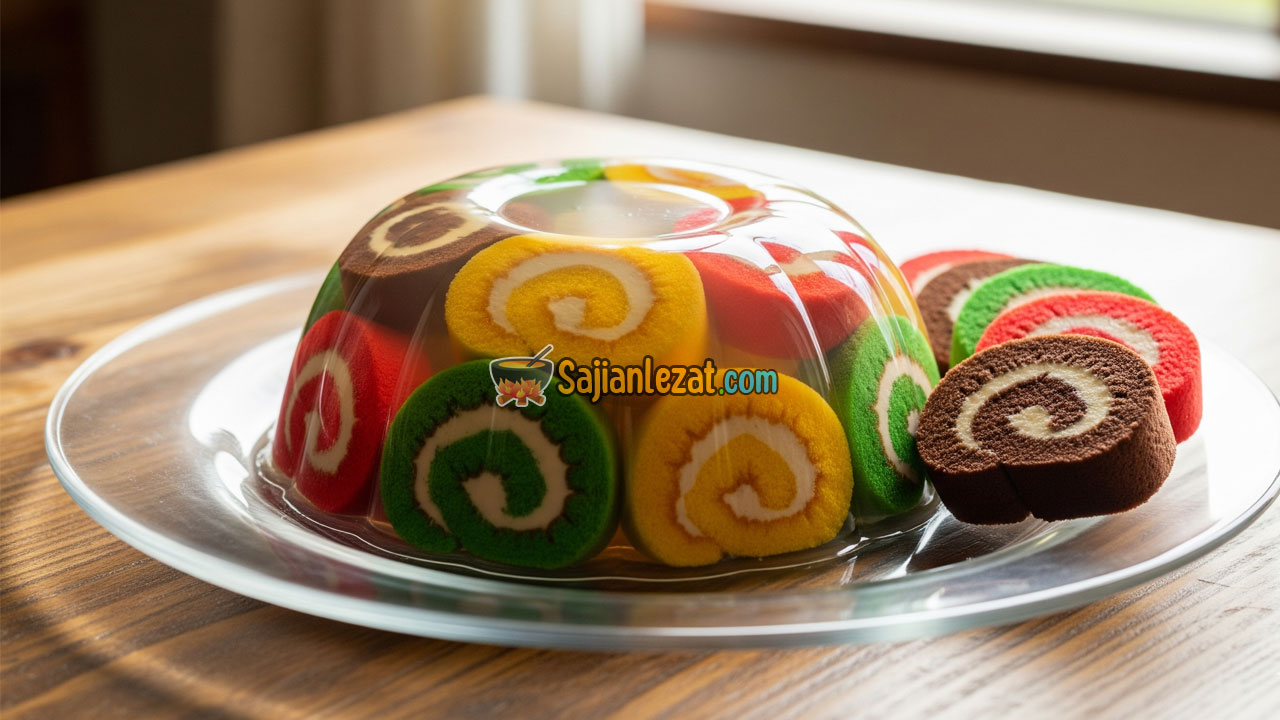 Foto Resep Puding Bolu Gulung Lembut dan Cantik, Kombinasi Dessert Kekinian