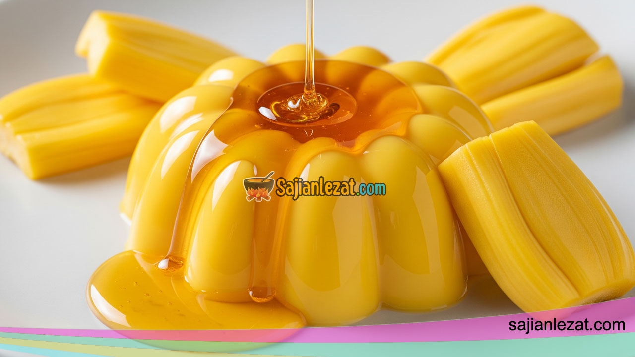 Cara Membuat Puding Nangka Saus madu