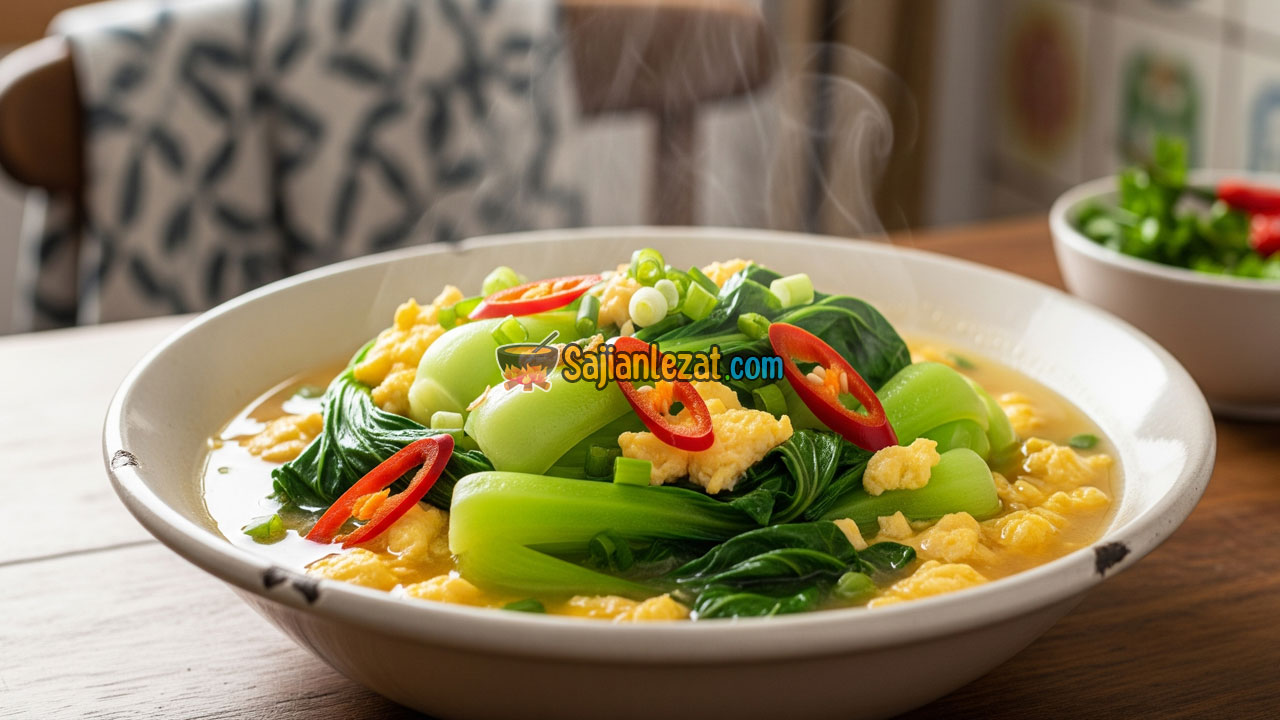 Foto Resep Cah Pokcoy Kuah Telur Praktis dan Bergizi untuk Harian